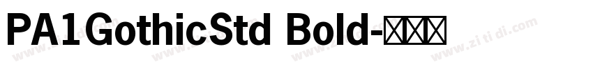 PA1GothicStd Bold字体转换